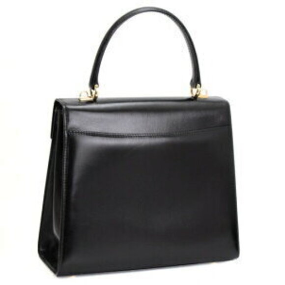 Gucci Leather Black Handbag Ladylock - Picture 1 of 6